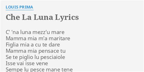 che la luna italian song lyrics|ce la luna lyrics.